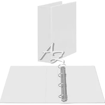 pořadač 4kroužek A4/85mm, PVC, potažený fólií, Bílý