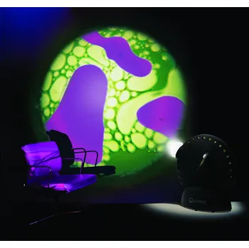 Lampa pro světelnou terapii Mathmos Space projektor, oil disk fialová-zelená