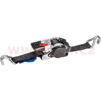 Upínací popruh samonavíjecí, 50 mm, 750 kg, dvojité háky, 1,8 m