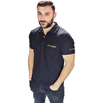 Rybářské oblečení Triko Polo Jet Fish Černé Velikost XXXL