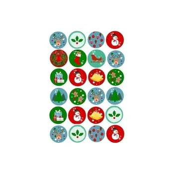 Jedlá dekorace na dort Foto - Fondánový list A4 - VÁNOČNÍ MINI TVARY 3