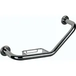 BISK Erga Niagara, zahnuté nerezové madlo 450 mm s držákem na mýdlo, chromová, ERG-71925