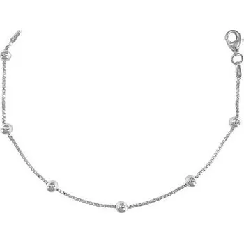 Náramek Stříbrný náramek s kuličkami délka náramku 17cm