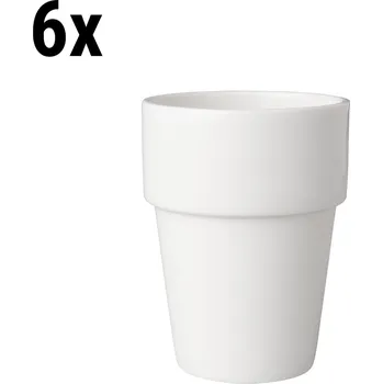 Náhradní díl pro kávovar G.Gastro (6 pieces) Porcelain Milk Cup – 19 cl - White