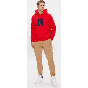 Pánská mikina Tommy Hilfiger Mikina Monogram Applique MW0MW32702 Červená Regular Fit XXL