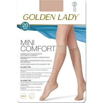 Pánské ponožky Dámské podkolenky |Golden Lady| Mini Confort 20 den A`2 meloun/odd.béžová 3/4-M/L
