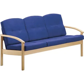 Sedací souprava RO - 03 trojkřeslo čalouněné koženkou Holy, dřevěné HOLY N 1 - koženka modrá