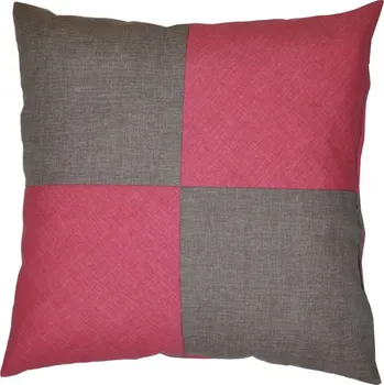 Dekorativní polštářek Veselý polštářek - malinová/šedá