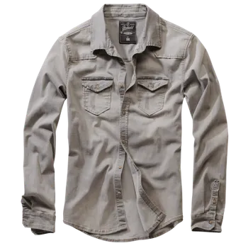 Pánská košile Košile Riley Denim, Brandit, šedá, XL