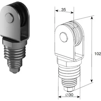 Garážová vrata Koncovka pružiny horní DoorHan