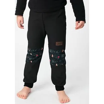 Chlapecké kalhoty Dětské softshellové kalhoty Promaledobrodruhy s fleecem black/black velikost 110-116