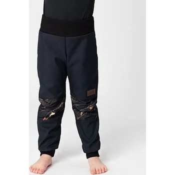 Chlapecké kalhoty Dětské softshellové kalhoty Drexiss bez zateplení black luxury velikost 110-116