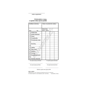 DITIS Žádanka na vyprání prádla 100ks (999112)