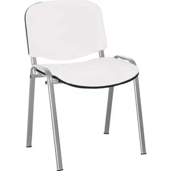 Jídelní židle MARCELLA chrom, židle konferenční, AN 080 koženka bílá