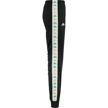 Dámské tepláky Kappa 222 BANDA WRASTORIAI SLIM Black-White-Green Dusty velikost S