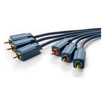Audio kabel ClickTronic HQ OFC 3x CINCH - 3x CINCH propojovací kabel 20m M/M RGB / YUV