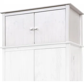 Šatní skříň IdeaNabytek Nástavec 2dveřový TORINO bílý