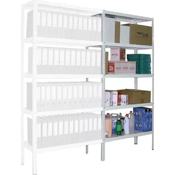 Dílenský regál RP 150 regál základní 2000x1000x750/5 polic, celobílý