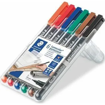 Permanentní popisovač "Lumocolor 313", 6 barev, 0,4mm, STAEDTLER