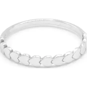 Prsten Prsten z bílého zlata,, ze srdíček 0,70g