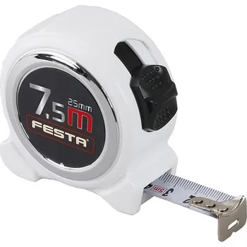 metr Metr svinovací BÍLÝ FESTA Délka: 7,5m, Šířka: 25mm 11260