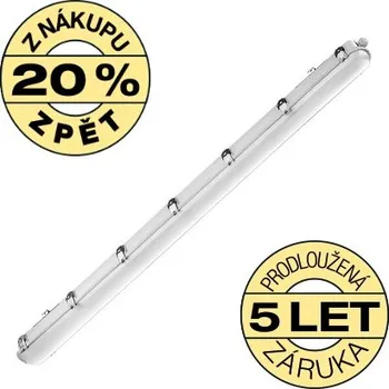 Profesionální prachotěsné průmyslové LED svítidlo SINCLAIR TPL54 150cm 50W 8000lm IP66 4000K - možnost nastavení výkonu svítidla - záruční doba 5 let!