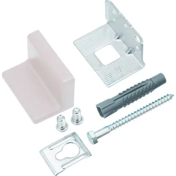 Nábytkové kování STRONG závěsné kování na bok korpusu hmoždinka + šroub eurošroub bílá (STRONG závěsné kování na bok korpusu hmoždinka + šroub eurošroub bílá)