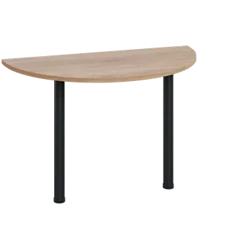 Stolová podnož LJC 2 - 120 přístavba jednací, kovová podnož černá, síla desky 25 mm, široká 1200 mm, dub bardolino