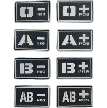 Nášivka ANAREUS Krevní skupina A POS - TYP A - černá/bílá