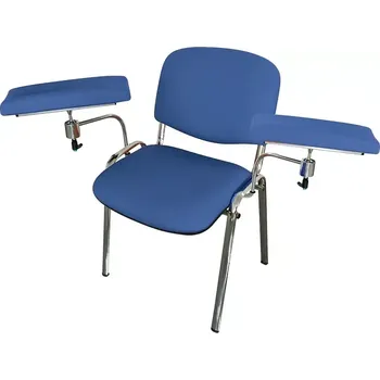 Jídelní židle OZC - 02 židle odběrová s dvěma područkami, koženka HOLY N 1 - koženka modrá