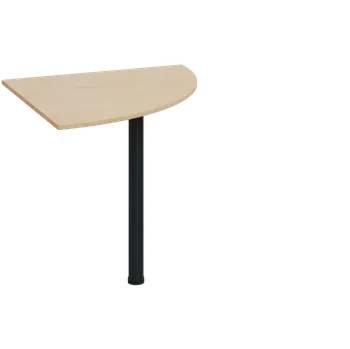 Stolová podnož ES 28 - 8 deska spojovací, kovová podnož černá, síla desky 25 mm, široká 800 mm, bříza světlá