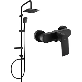 Vodovodní baterie MEXEN/S - Sven sprchový sloup včetně sprchové baterie Royo, černá 72240262-70