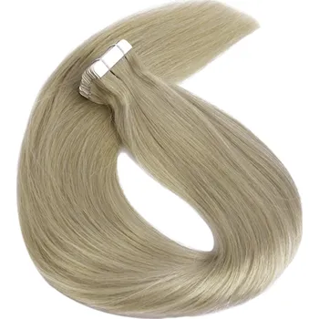 Příčesek Vlasové PU pásky tape in na prodlužování vlasů 50cm světlá šedá