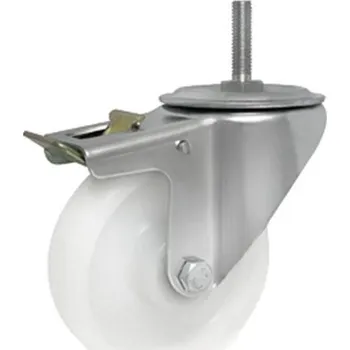 Pojezdové kolečko Transportní kolo 100 mm nerezová otočná vidlice ZABI
