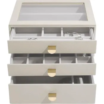 Šperkovnice Stackers, Krabička na šperky Stackers se 3 zásuvkami classic větle béžová - Formadore