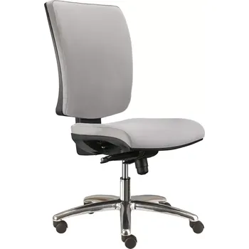 BOLZANO CR ASYN židle kancelářská, koženka AN 052 - koženka šedá