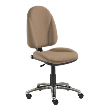 444/MEK CR židle kancelářská, koženka AN, kříž chrom AN 096 - koženka béžová