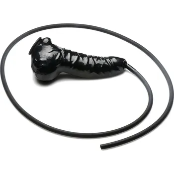 Návlek na penis Master Series Guzzler Realistic Penis Sheath with Tube Black