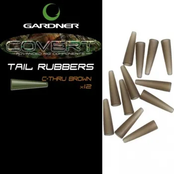 Gardner COVERT TAIL RUBBERS C-THRU trans. hnědá 12ks