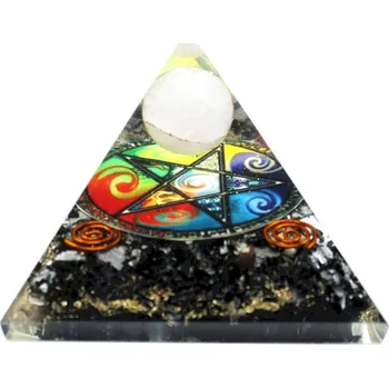 Pyramida orgonit Turmalín a Opál, energie rovnováhy a inspirace