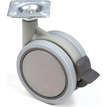 Nábytkové kování StrongCastors kolečko 75mm s měkčeným běhounem a brzdou (StrongCastors kolečko 75mm s měkčeným běhounem a brzdou)