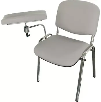 Jídelní židle OZC - 01 židle odběrová s jednou područkou, koženka MONA 6 - koženka šedá