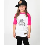 Dětské funkční UV tričko Promaledobrodruhy CoolMax krátký rukáv pink velikost 104