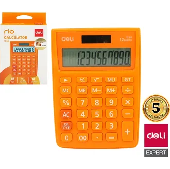 Kalkulačka Kalkulačka Deli, oranžová E1238