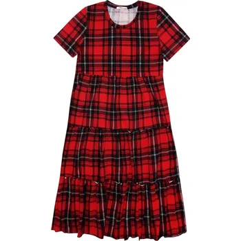 Dámská noční košile 360/021 červeno-černé káro - Karol 4XL