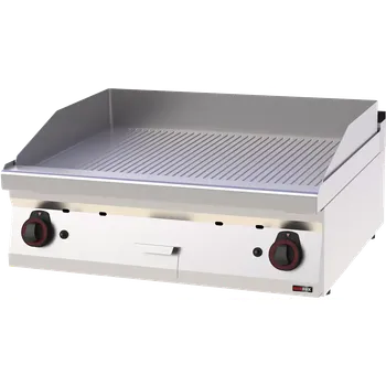 Kuchyňský gril Grilovací deska 80x51 plynová chromovaná rýhovaná bez podestavby | REDFOX - FTRC 70/08 G