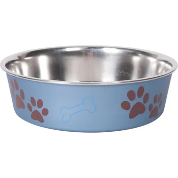 Podložka pod misku Karlie Miska nerezová s plastovým opláštěním metalická modrá 21,5cm 1500ml