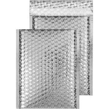 Obálka Obálka, lesklá stříbrná, bublinková, C5+, 250 x 180 mm, BLAKE MBS250