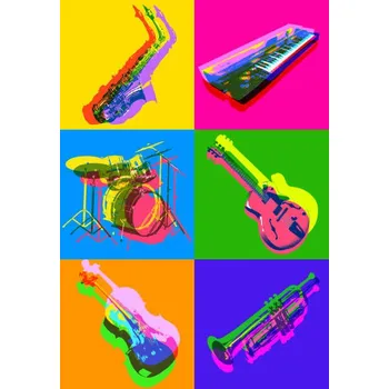 Plakát Plakát, Obraz - Jazz Musical Instrument icons, smartboy10