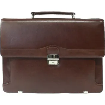 Pánská aktovka Velká kožená aktovka 6002 hnědá, Arwel